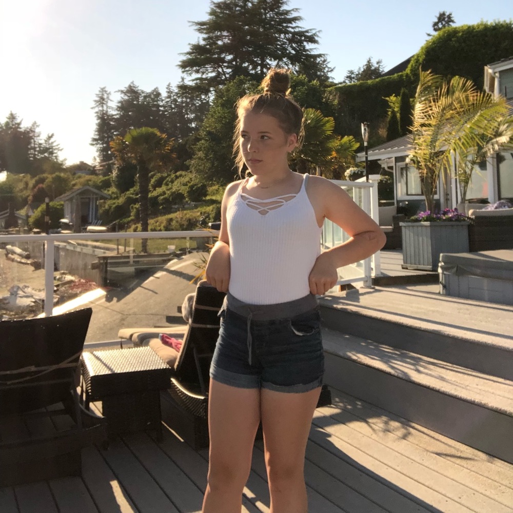 White tank top